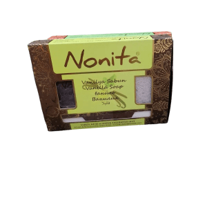 Сет за баня Nonita: Сапун с ванилия, ръкавица за баня и камък за пета